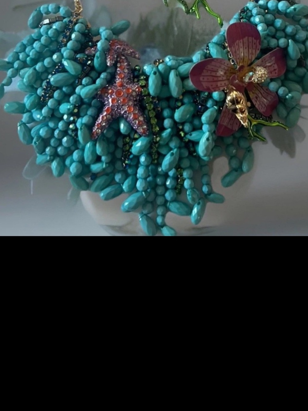 BETSEY JOHNSON  NECKLACE  Mermaid Jewels Starfish Chunky Crystals new